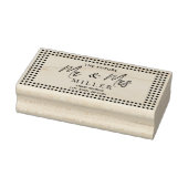 Witte polka stippen op turquoise – Persoonlijke tr Rubberstempel (Stempel)