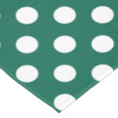 Witte polka-stippen op zonegroen tafelkleed (Gekanteld)