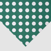 Witte polka-stippen op zonegroen tissuepapier (Detail)