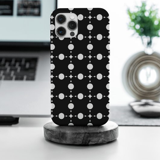 Witte polka stippen, Stippenpatroon, Stippen, Gest Case-Mate iPhone Case