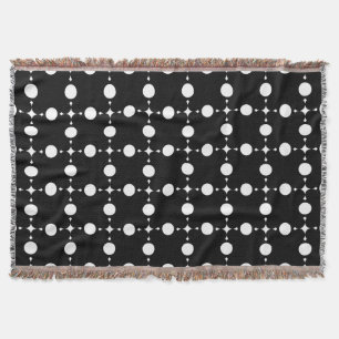 Witte polka stippen, Stippenpatroon, Stippen, Gest Deken