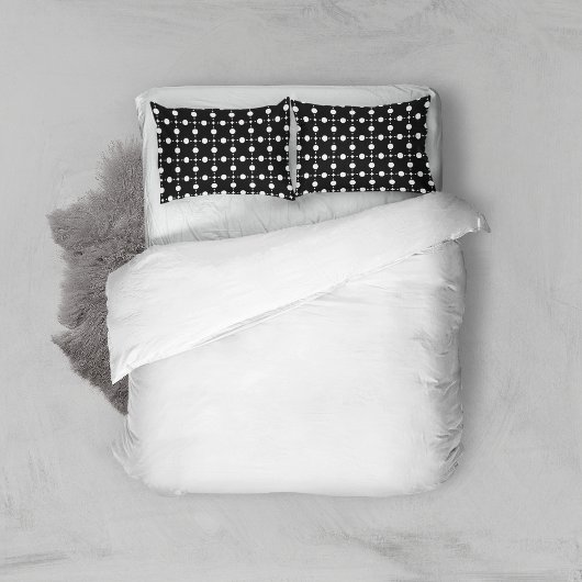 Witte polka stippen, Stippenpatroon, Stippen, Gest Kussensloop