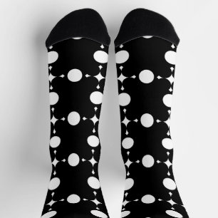 Witte polka stippen, Stippenpatroon, Stippen, Gest Sokken
