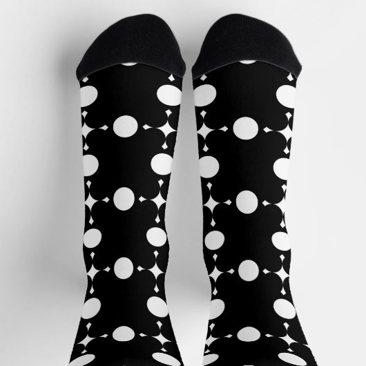 Witte polka stippen, Stippenpatroon, Stippen, Gest Sokken (Top)