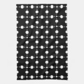 Witte polka stippen, Stippenpatroon, Stippen, Gest Theedoek (Verticaal)