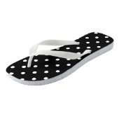 Witte polka stippen teenslippers (Schuin)
