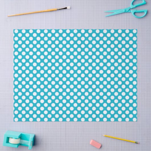Witte PolkaDot-u kiest Achtergrondkleur Tissuepapier (Craft)