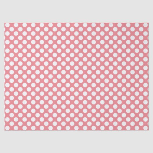 Witte PolkaDot-u kiest Achtergrondkleur Tissuepapier (Voorkant)