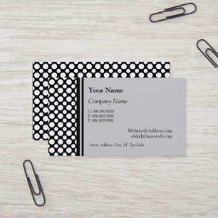 Witte polkadots aangepaste visitekaartjes