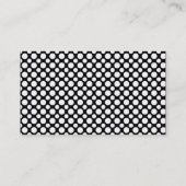 Witte polkadots aangepaste visitekaartjes (Achterkant)