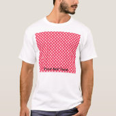 Witte polkadots op rood t-shirt (Voorkant)