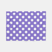 Witte polkstippen op de rand fleece deken (Voorkant (Horizontaal))