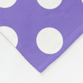 Witte polkstippen op de rand fleece deken (Hoek)