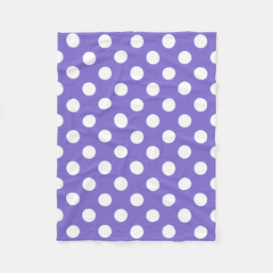 Witte polkstippen op de rand fleece deken