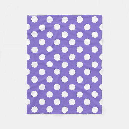 Witte polkstippen op de rand fleece deken (Voorkant)