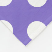 Witte polkstippen op de rand fleece deken (Hoek)