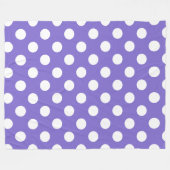 Witte polkstippen op de rand fleece deken (Voorkant (Horizontaal))