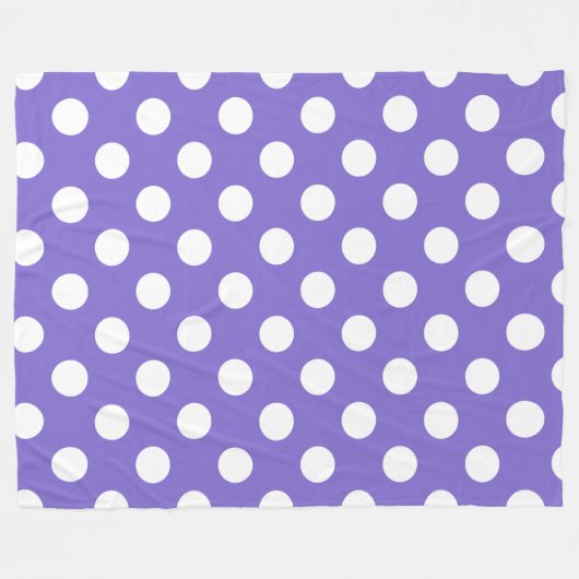 Witte polkstippen op de rand fleece deken (Voorkant (Horizontaal))