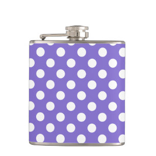 Witte polkstippen op de rand heupfles