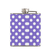 Witte polkstippen op de rand heupfles (Achterkant)