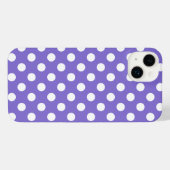 Witte polkstippen op de rand iPhone hoesje (Achterkant horizontaal)