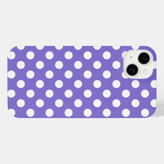 Witte polkstippen op de rand iPhone hoesje (Achterkant horizontaal)