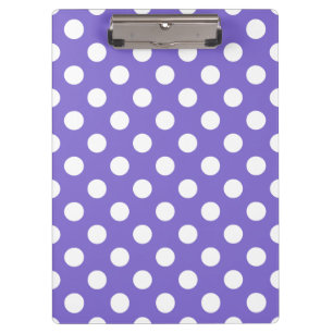 Witte polkstippen op de rand klembord