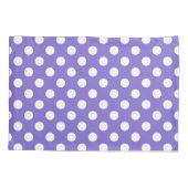 Witte polkstippen op de rand kussensloop (Achterkant)