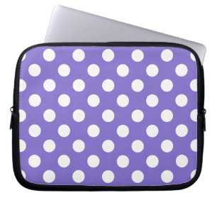 Witte polkstippen op de rand laptop sleeve
