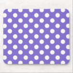 Witte polkstippen op de rand muismat<br><div class="desc">Witte polkstippen op de rand</div>