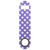 Witte polkstippen op de rand speed flessenopener (Achterkant)