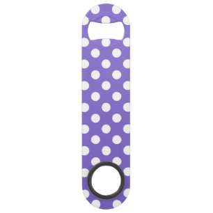 Witte polkstippen op de rand speed flessenopener