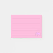 Witte pols roze olifant post-it® notes (Voorkant)