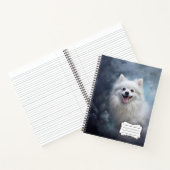 Witte pomeraanse hond notitieboek (Binnen)