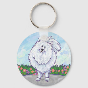 Witte Pommeren Cadeaus & Accessoires Sleutelhanger