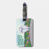 Witte pommeren Gifts & Accessoires Bagagelabel (Achterkant verticaal)