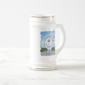 Witte pommeren Gifts & Accessoires Bierpul (Voorkant rechts)