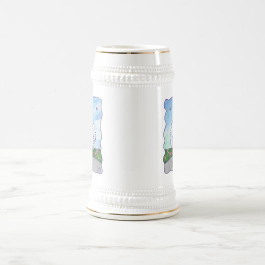 Witte pommeren Gifts & Accessoires Bierpul (Center)