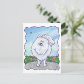 Witte pommeren Gifts & Accessoires Briefkaart (Staand voorkant)