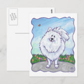 Witte pommeren Gifts & Accessoires Briefkaart (Voorkant / Achterkant)