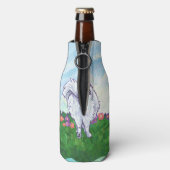 Witte pommeren Gifts & Accessoires Flesjeskoeler (Fles Achterkant)