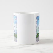 Witte pommeren Gifts & Accessoires Grote Koffiekop (Voorkant)