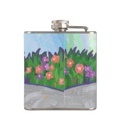 Witte pommeren Gifts & Accessoires Heupfles (Achterkant)