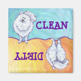 Witte pommeren Gifts & Accessoires Magneet