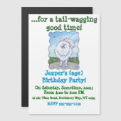 Witte pommeren Gifts & Accessoires Magnetische Uitnodiging (Voorkant / Achterkant)