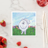 Witte pommeren Gifts & Accessoires Servetten (Insitu)