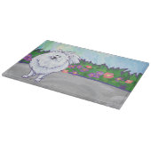 Witte pommeren Gifts & Accessoires Snijplank (Hoek)