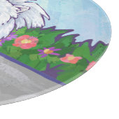 Witte pommeren Gifts & Accessoires Snijplank (Hoek)