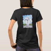 Witte pommeren T-Hemden T-shirt (Achterkant)