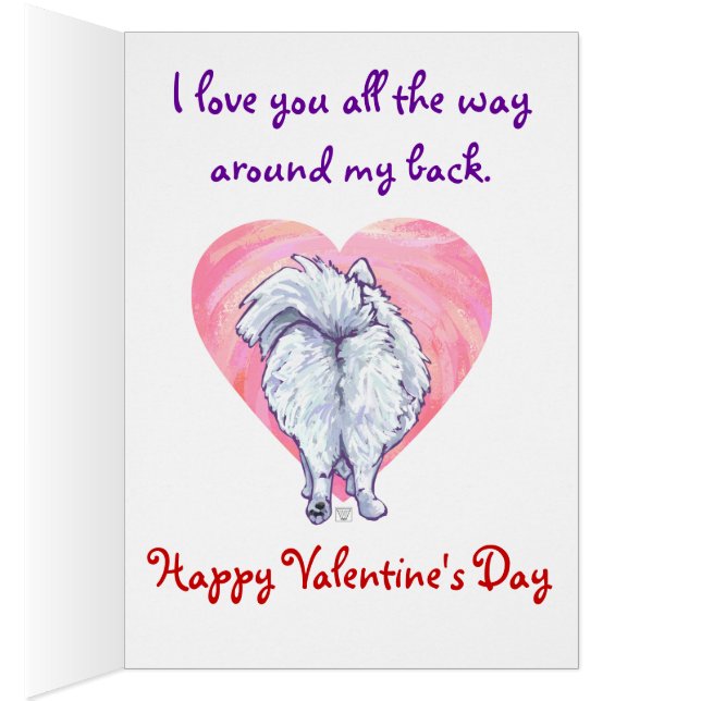 Witte Pommeren Valentijnsdag (Binnen (Rechts))